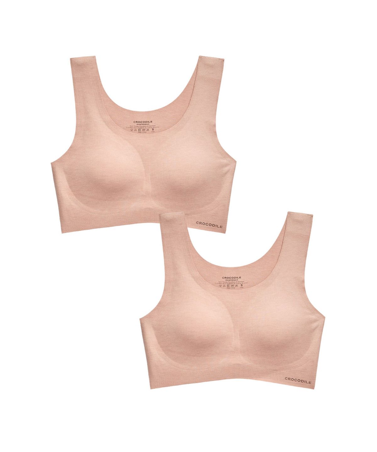 크로커다일 이너웨어(CROCODILE INNERWEAR) [2PACK] 모달써모라이트 U넥 심리스 브라