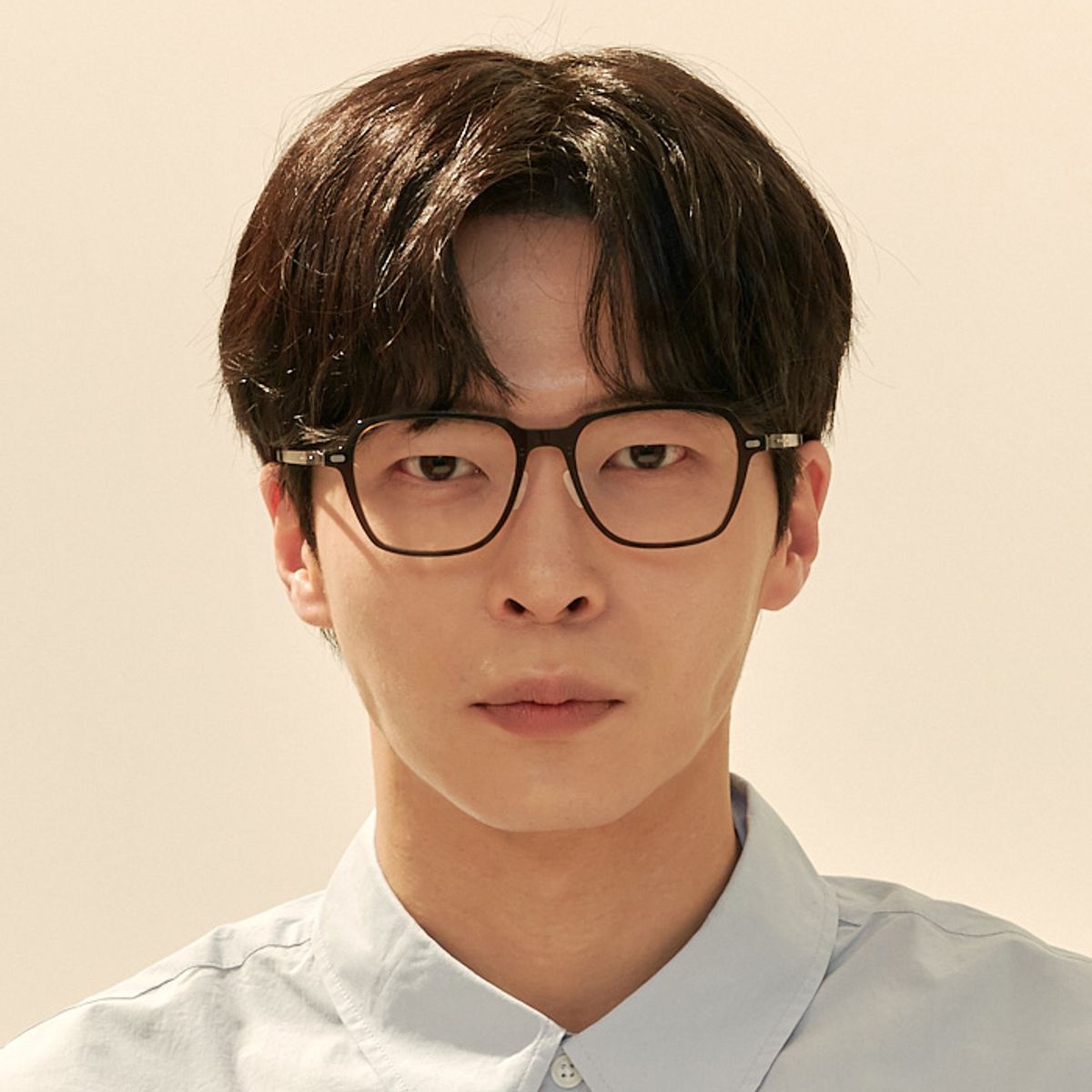 알로아이웨어(ALO EYEWEAR) [The air] AL5310 0910G 초경량 오버사이즈 스퀘어 블랙 안경테 블루라이트 렌즈 선택