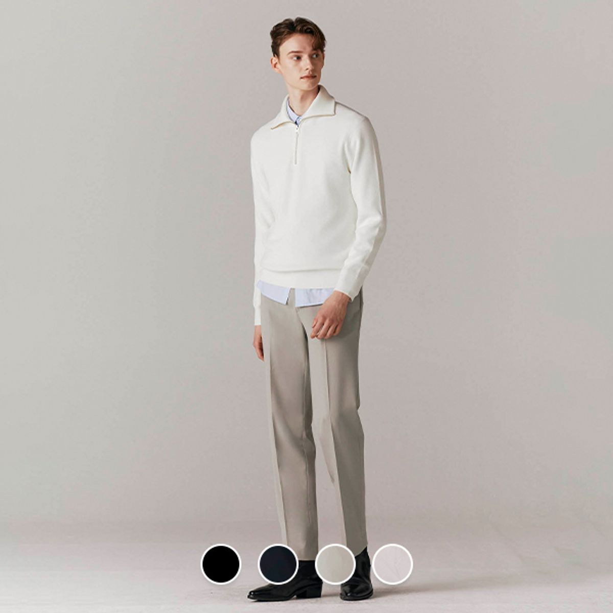 컨셉원(CONCEPTS1ONE) 114501 MW TR 슬림핏 슬랙스_블랙