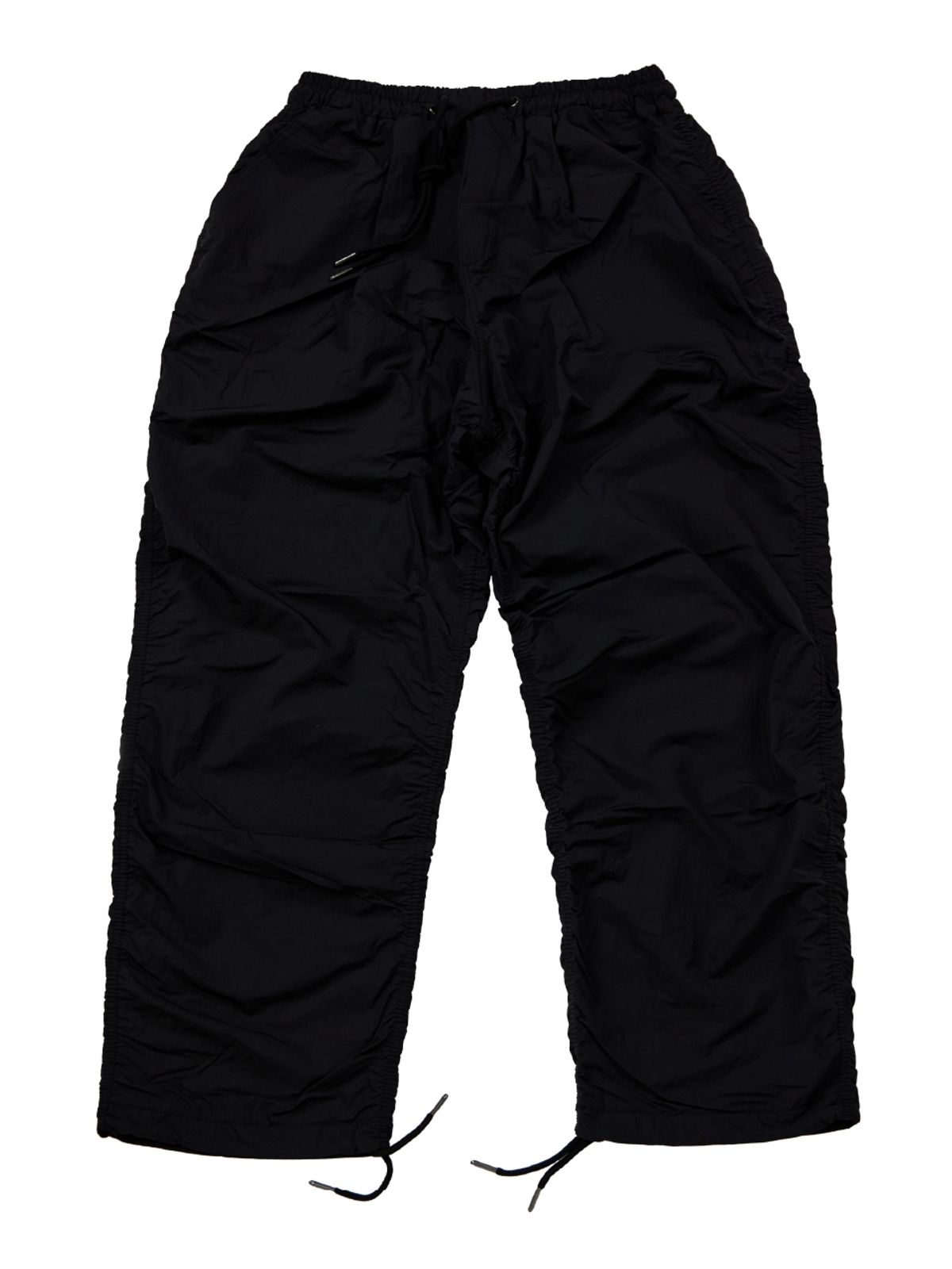 장진석(JANGJINSEOK) 나일론 셔링 팬츠 (BLACK)