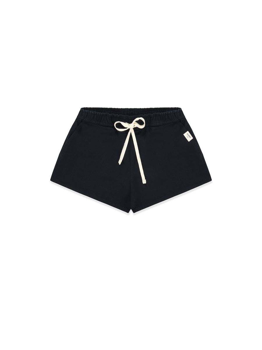 MUSINSA | GLOWNY G CLASSIC COTTON TWILL SHORTS (BLACK)