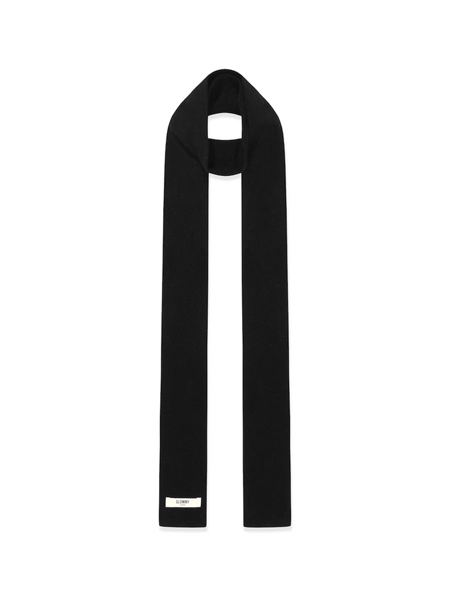 ★2024FW新作★glowny★EVERYDAY G KNIT SCARF MUSINSA | GLOWNY EVERYDAY G KNIT SCARF (BLACK)