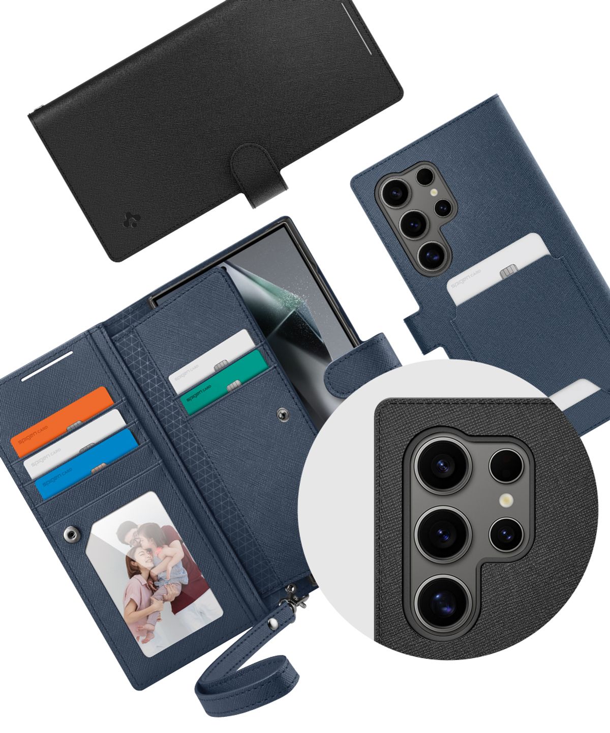 슈피겐(SPIGEN) 갤럭시S24 울트라 케이스 카드 수납 다이어리 지갑 월렛S 플러스