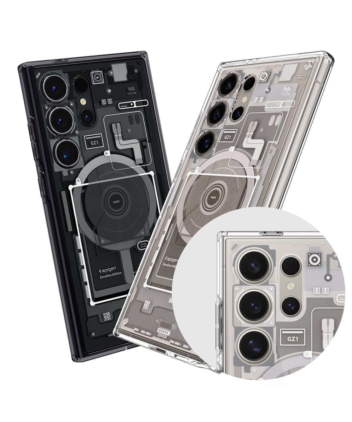 슈피겐(SPIGEN) 갤럭시 S24 울트라 케이스 울트라하이브리드원탭메탈링맥핏 제로원