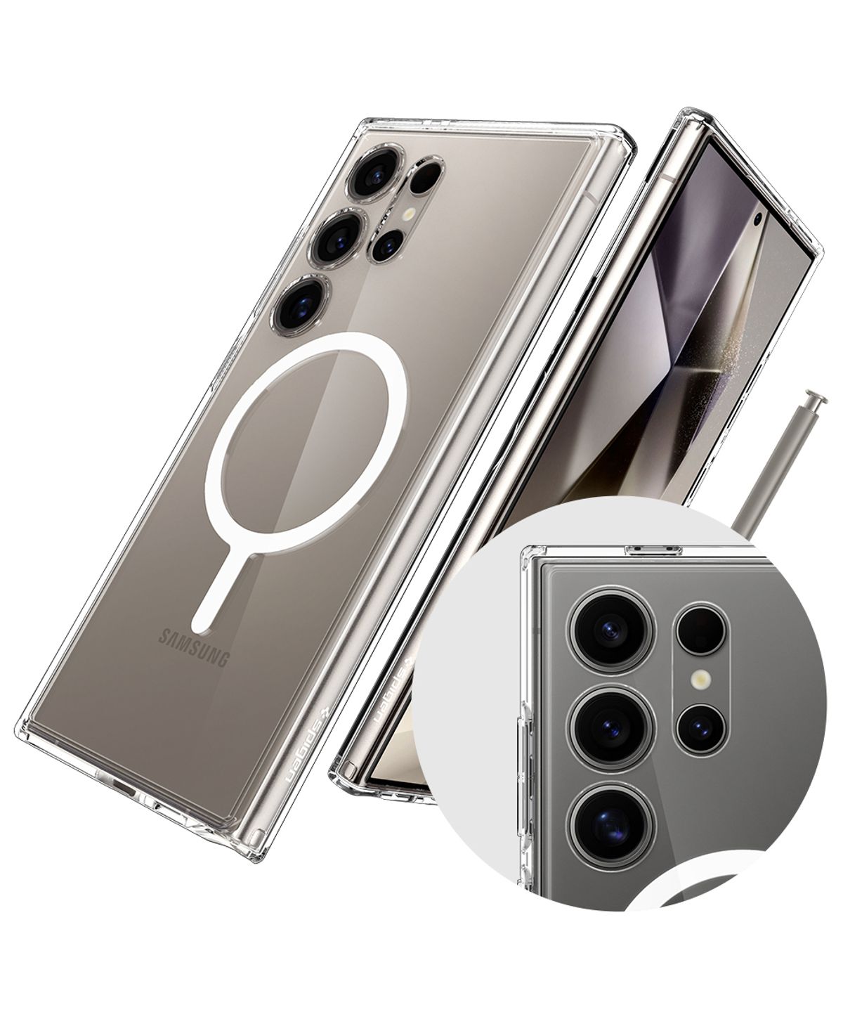 슈피겐(SPIGEN) 갤럭시 S24 울트라 케이스 울트라하이브리드 원탭 메탈링 맥핏