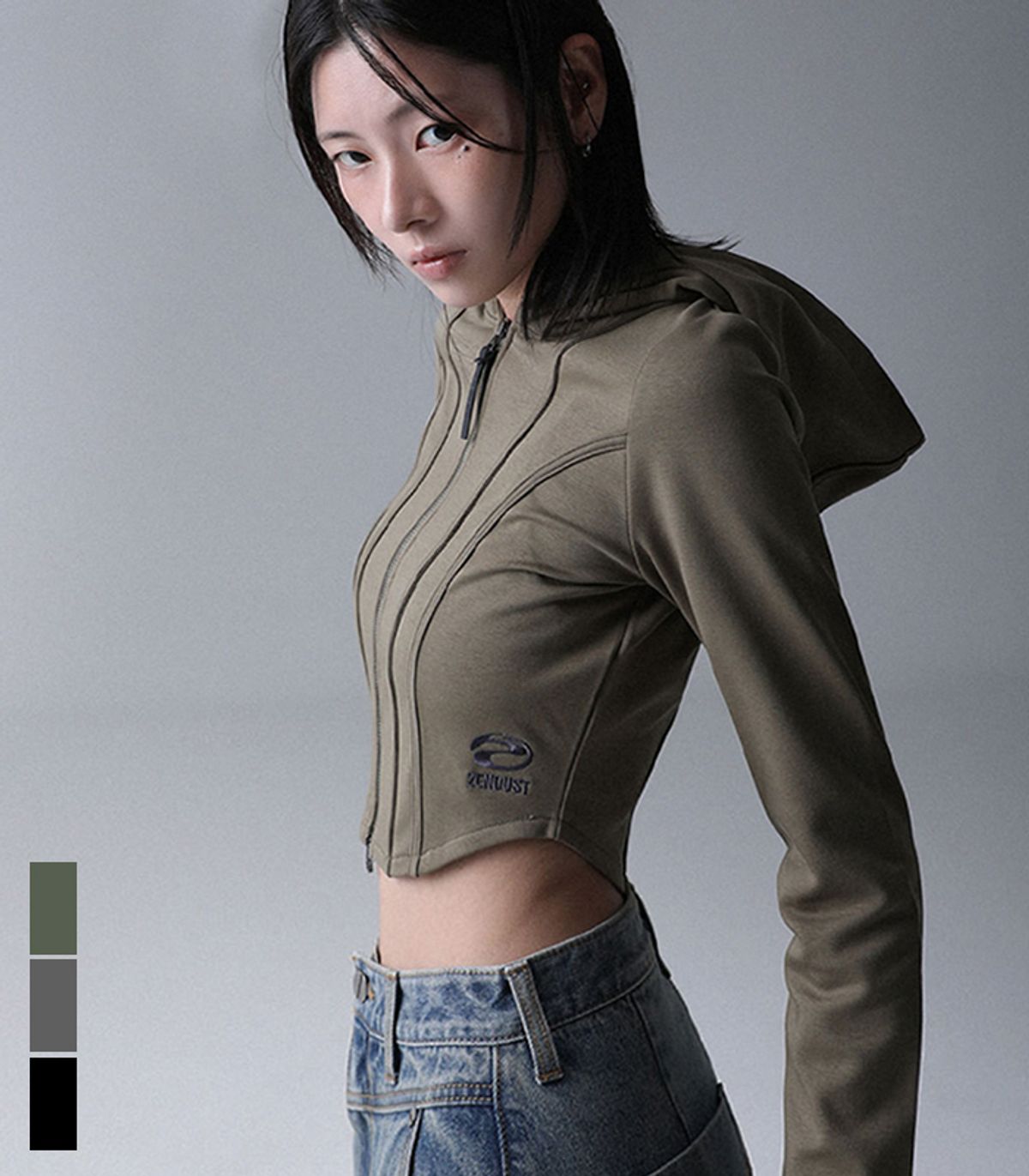 어반드레스(AVANDRESS) Res Line Hooded Zip-up - 3COL