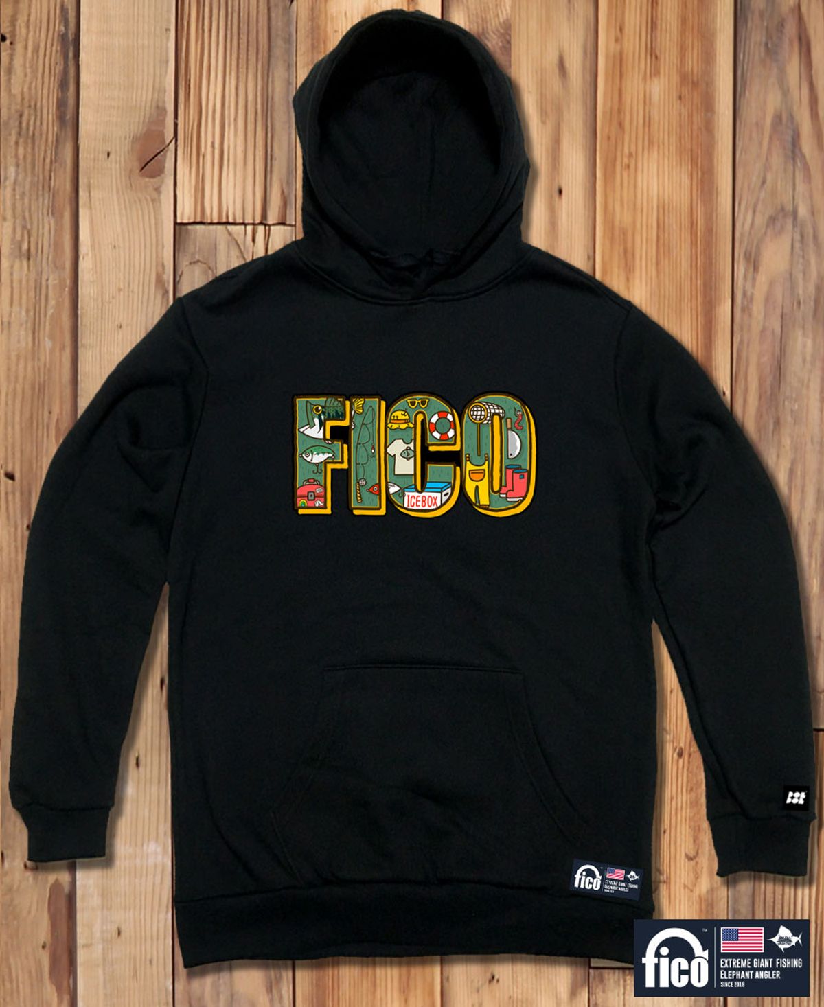 돌돌(DOLDOL) FICO-HOODY-150  익스트림 낚시 브랜드  피코 캐릭터 그래픽 후드티 후디