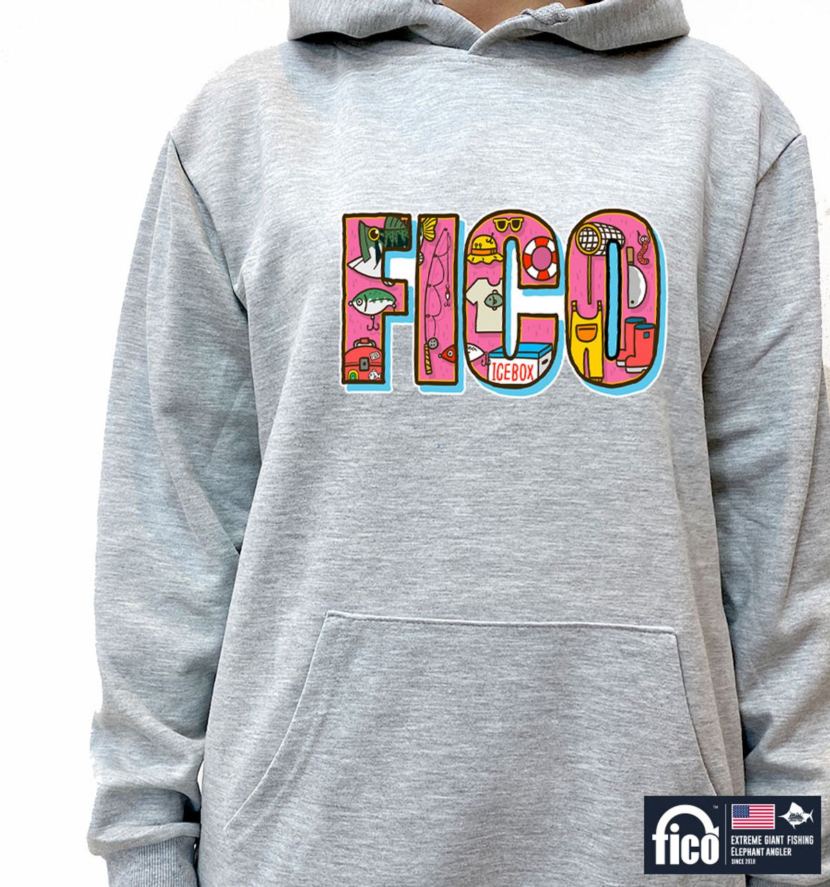 돌돌(DOLDOL) FICO-HOODY-152  익스트림 낚시 브랜드  피코 캐릭터 그래픽 후드티 후디