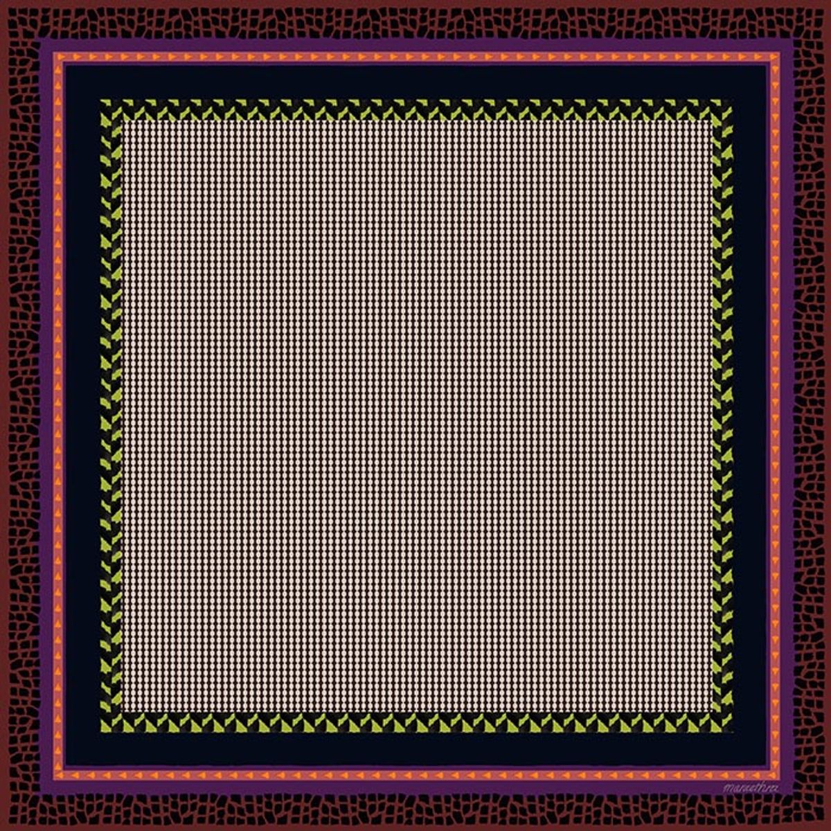 마레트라(MARAETHRA) Simple Geometric Silk Square Scarf 심플지오메트릭 실크 스퀘어 스카프