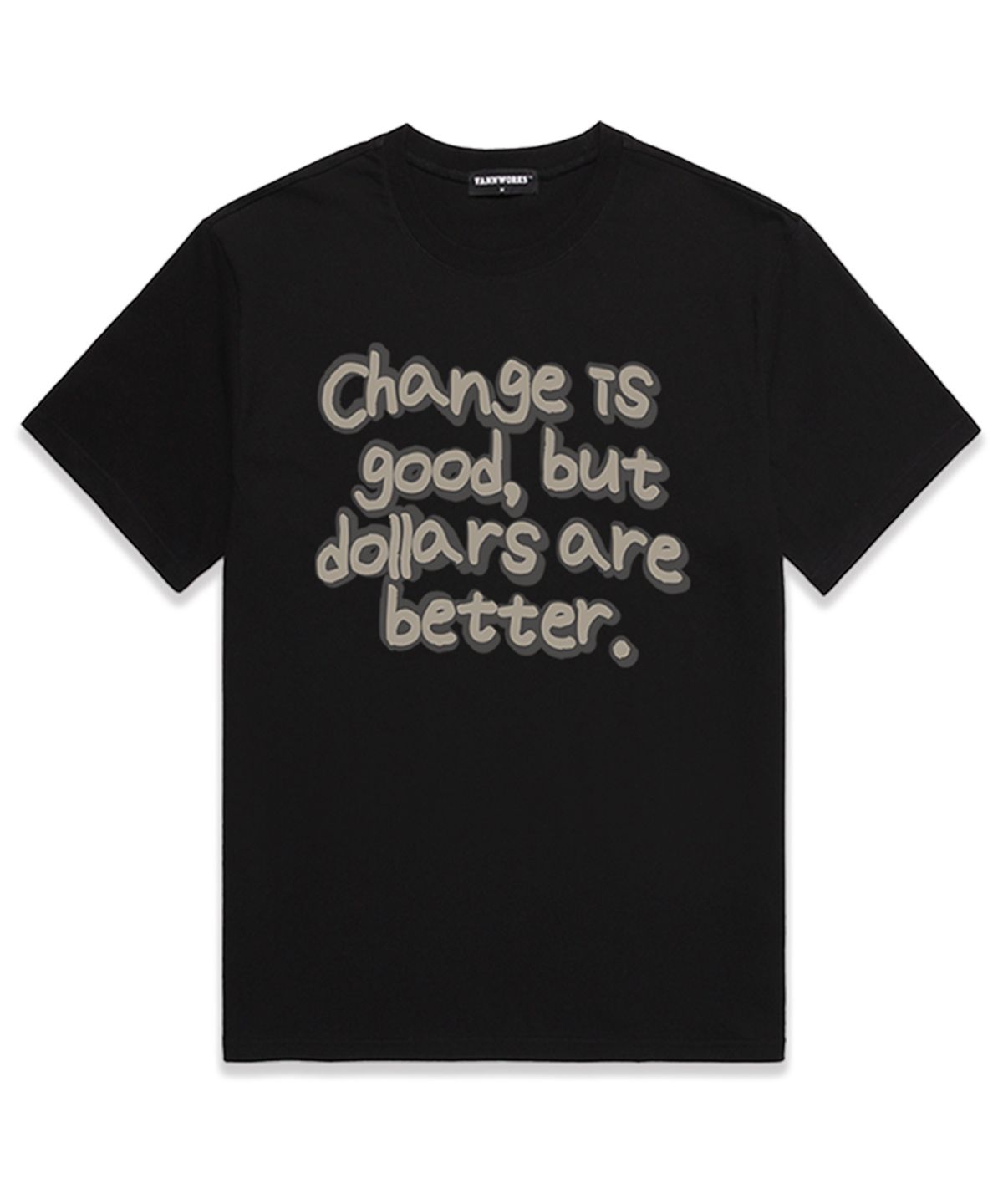 밴웍스(VANNWORKS) CHANGE IS GOOD 오버핏 반팔 티셔츠 (VS0066)블랙