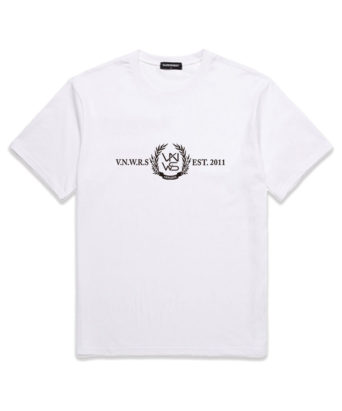 밴웍스(VANNWORKS) LAUREL LONG LOGO 오버핏 반팔 티셔츠 (VS0067) 화이트