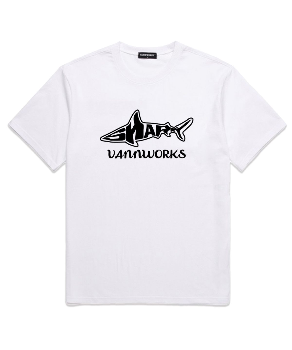 밴웍스(VANNWORKS) BIG SHARK LOGO 오버핏 반팔 티셔츠 (VS0068) 화이트