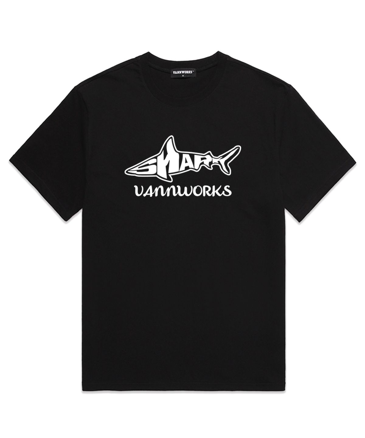 밴웍스(VANNWORKS) BIG SHARK LOGO 오버핏 반팔 티셔츠 (VS0068) 블랙