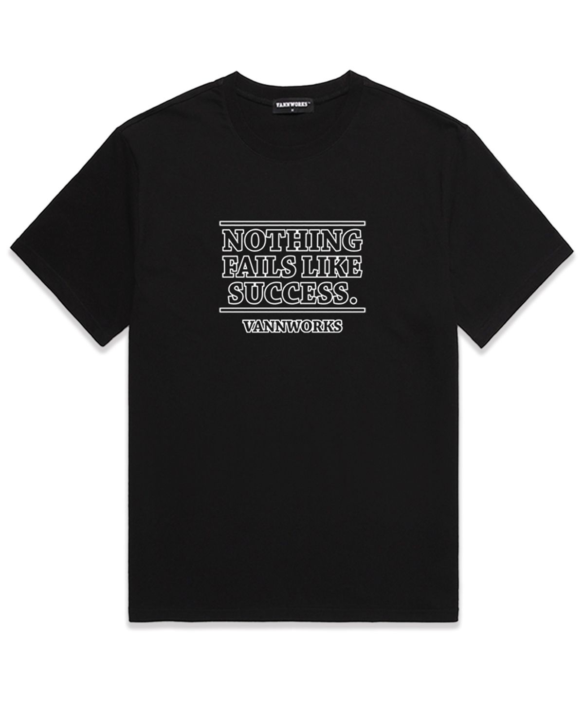 밴웍스(VANNWORKS) LETTERING LOGO 오버핏 반팔 티셔츠 (VS0069) 블랙