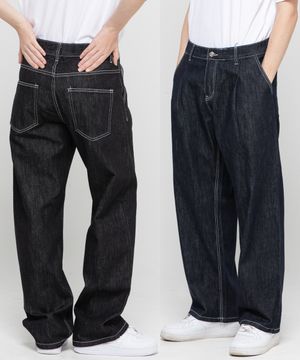 [2PACK]논페이드 원턱 생지 와이드 데님팬츠