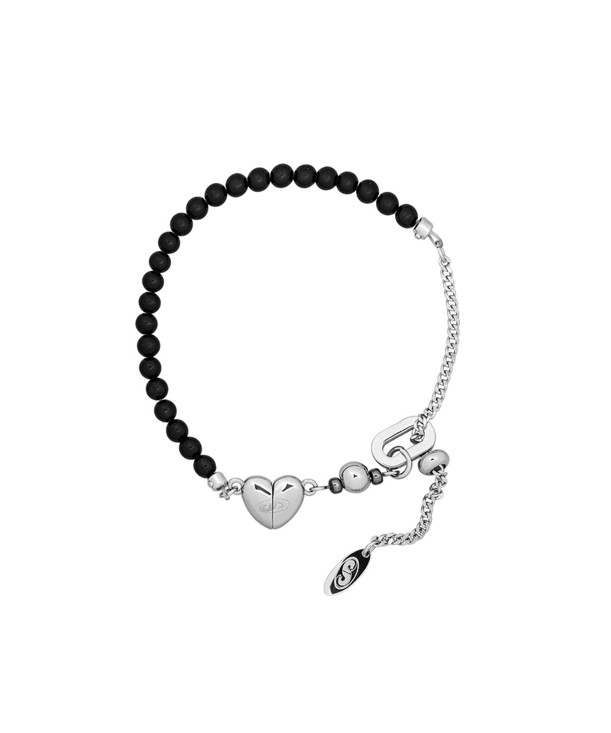 센티멍(SENTIMENTS) NO.438 [BLACK] ONYX HEART BRACELET