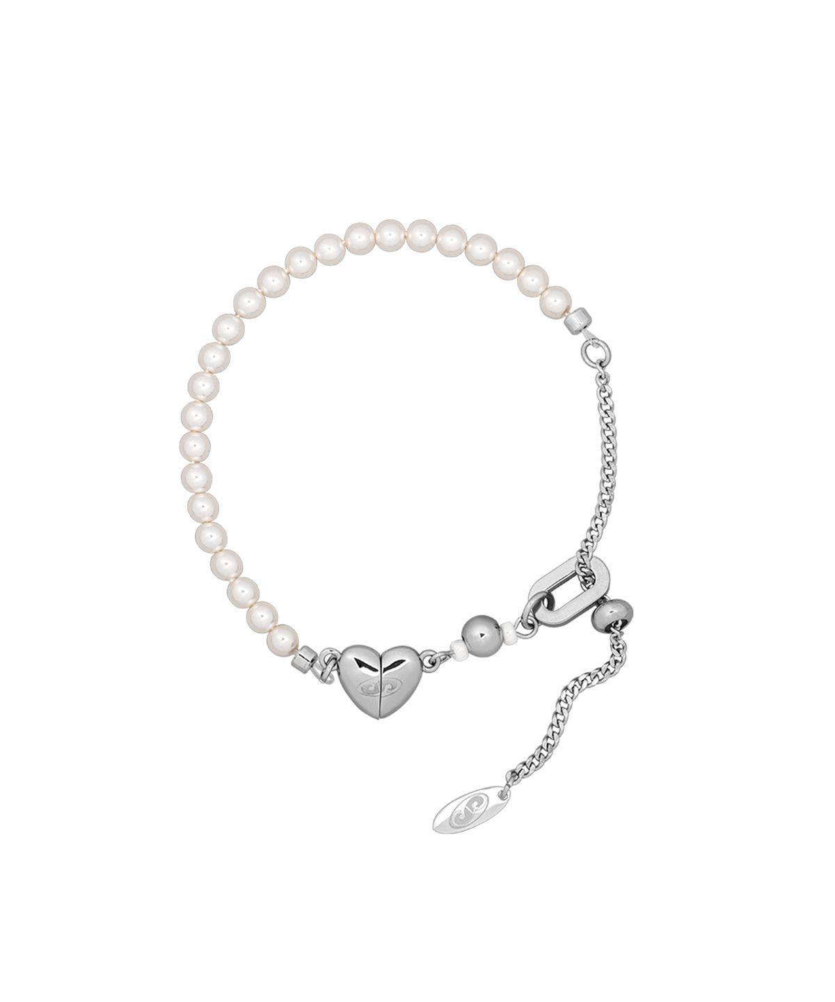 센티멍(SENTIMENTS) NO.438 [SILVER] PEARL HEART BRACELET
