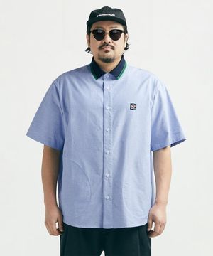 [빅사이즈]윔블던 사이드 포켓 옥스포드 반팔셔츠 라이트블루