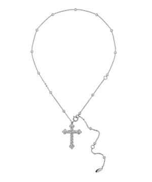 NO.473 [SILVER] KNOT CROSS NECKLACE