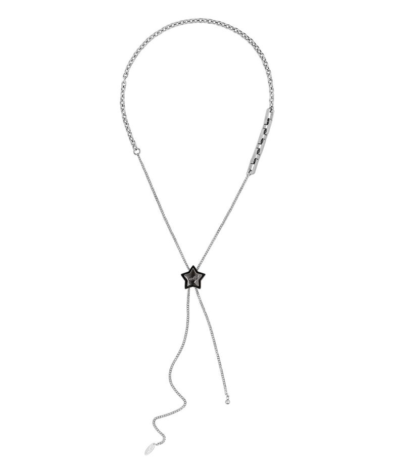 NO.479 [BLACK] STAR CODE LOCK MIX CHAIN NECKLACE