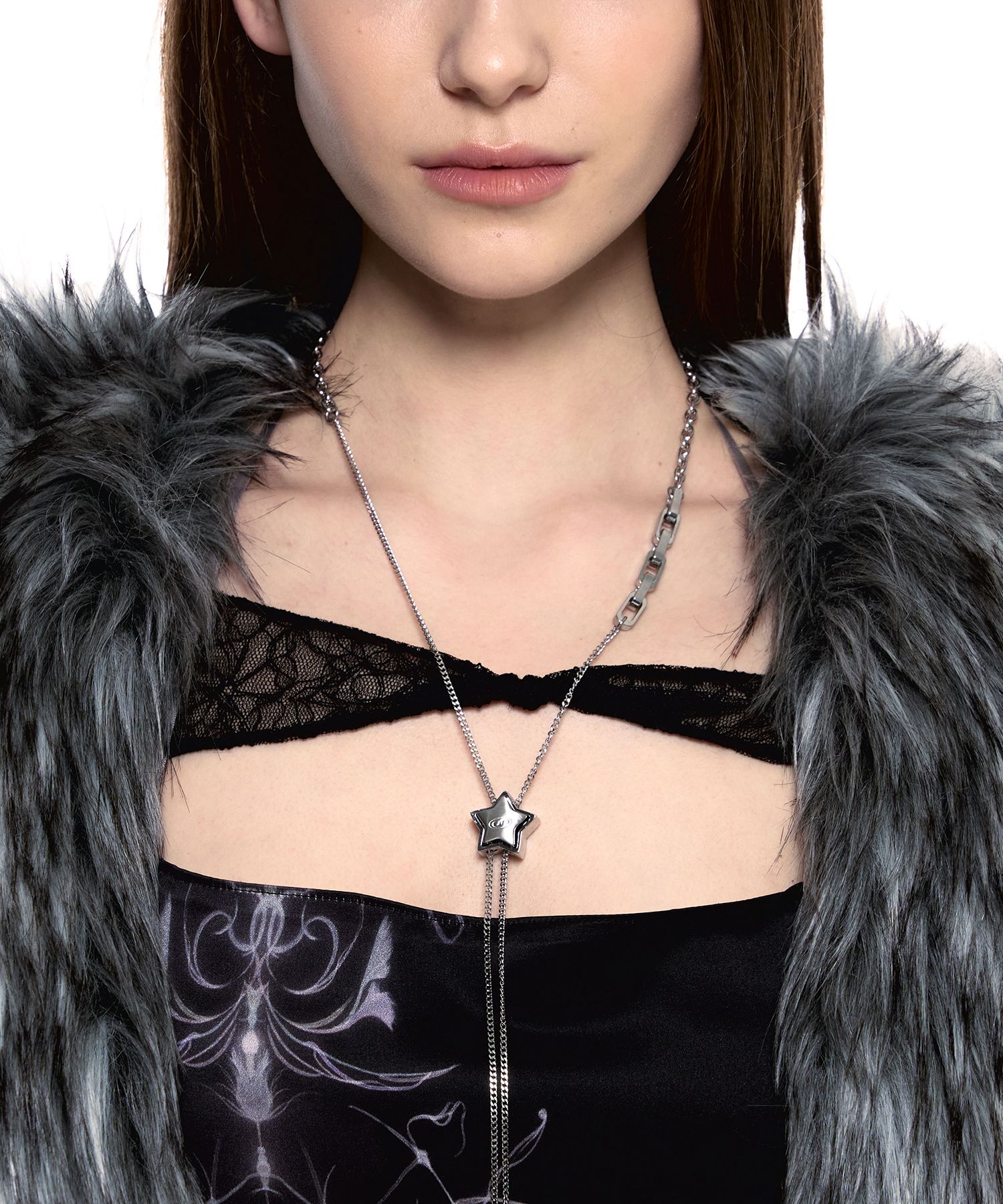 ★SENTIMENTS★ NO.479 [SILVER] STAR CODE LOCK MIX CHAIN NECK MUSINSA | SENTIMENTS NO.479 [SILVER] STAR CODE LOCK MIX