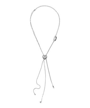 NO.480 [SILVER] HEART CODE LOCK CHAIN NECKLACE