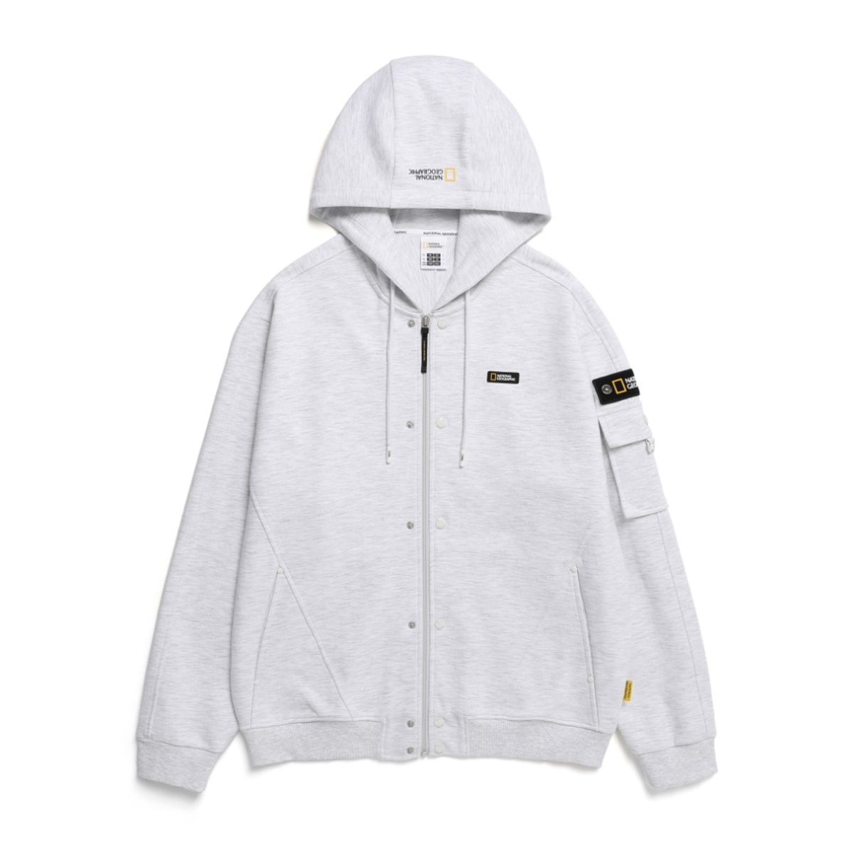내셔널지오그래픽(NATIONALGEOGRAPHIC) N241MJP904 라르가 와펜 후드 집업 점퍼 M IVORY