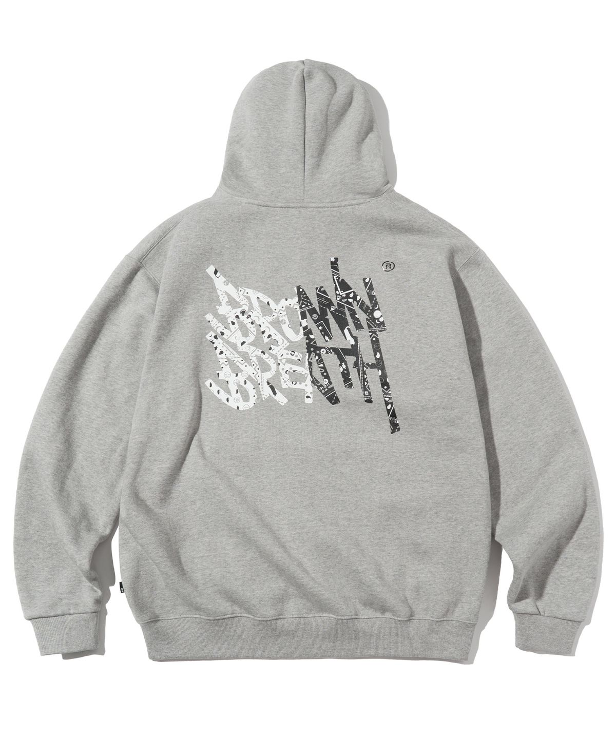 브라운브레스(BROWNBREATH) PAISLEY TAG HOODIE - MELANGE GREY