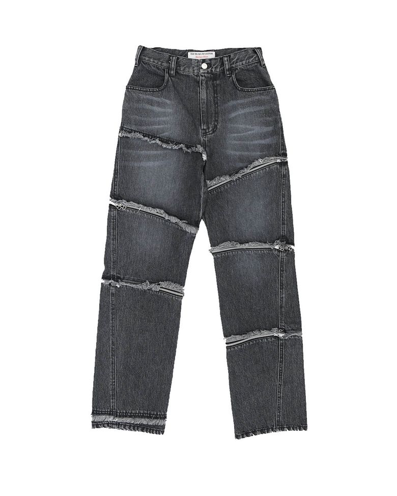ZIPPER JEAN (BLACK)