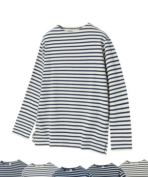 B. 루즈핏 보트넥 스트라이프 긴팔티 ( 5Color )