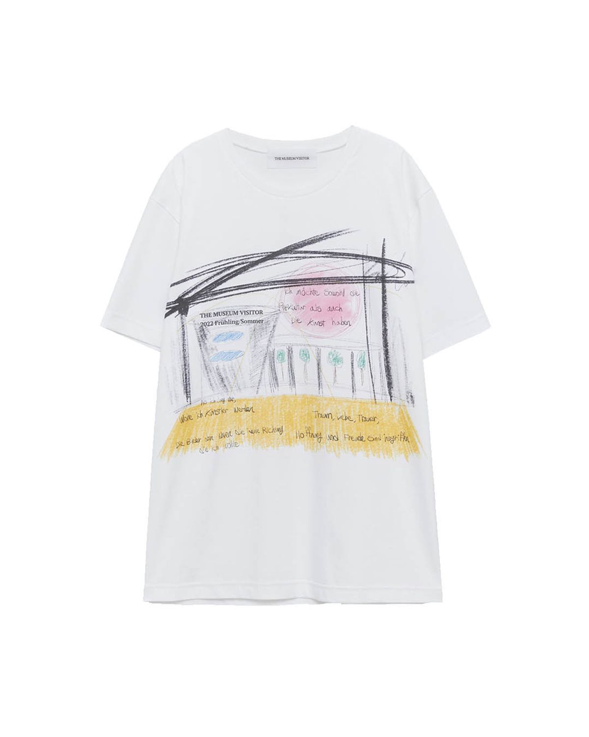 더뮤지엄비지터(THEMUSEUMVISITOR) SKETCH T-SHIRTS (WHITE)