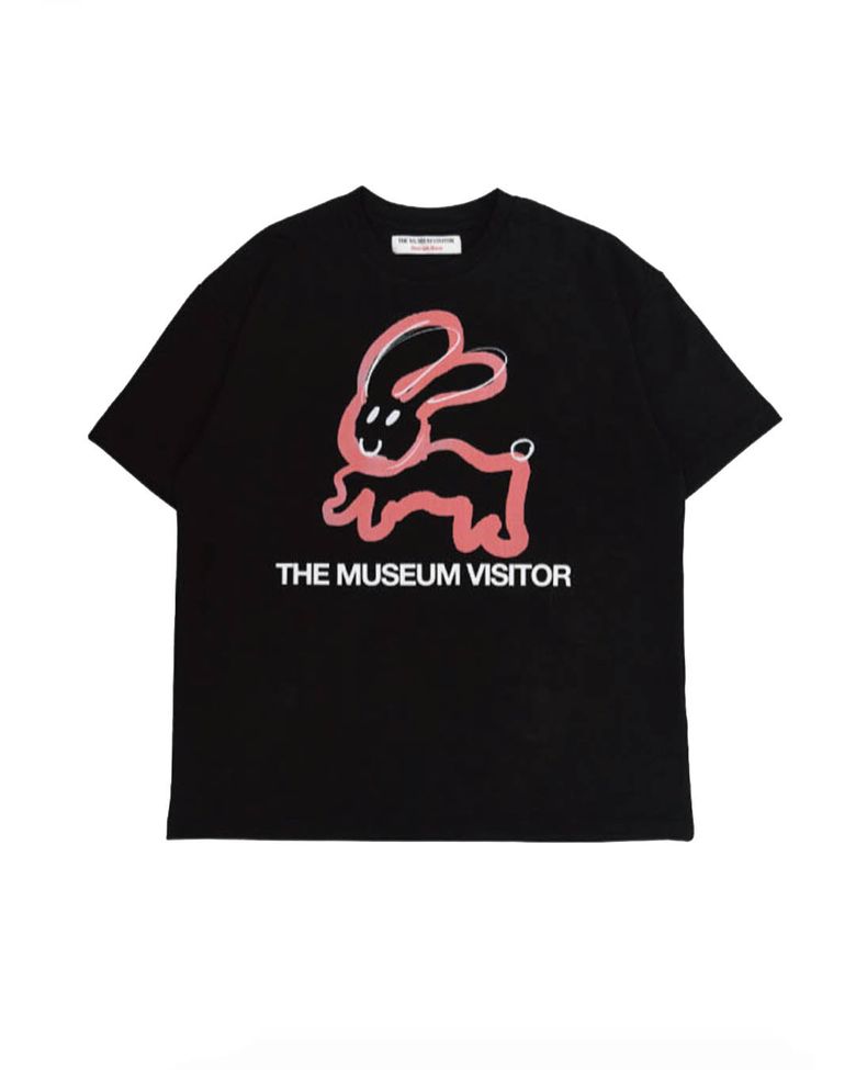 RABBIT PRINTED T-SHIRTS (BLACK)
