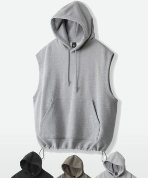 B. 오버핏 스트링 후드 베스트 ( 3Color )