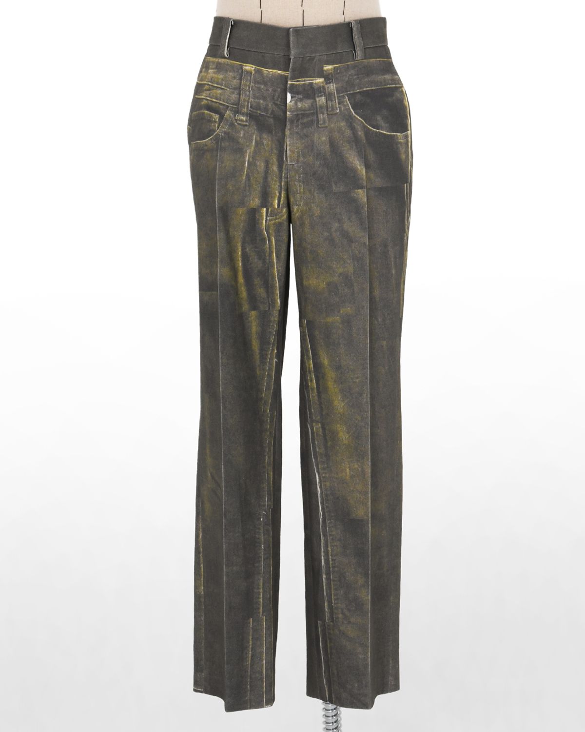 더뮤지엄비지터(THEMUSEUMVISITOR) CORDUROY PRINTED PANTS (DARK BROWN)