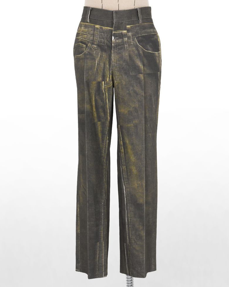 CORDUROY PRINTED PANTS (DARK BROWN)
