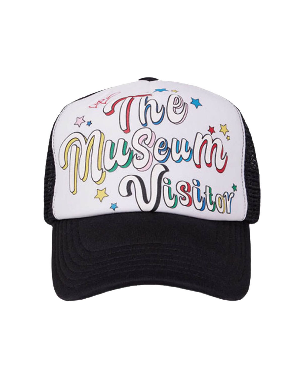 더뮤지엄비지터(THEMUSEUMVISITOR) PARTY LOGO MESH CAP (BLACK)