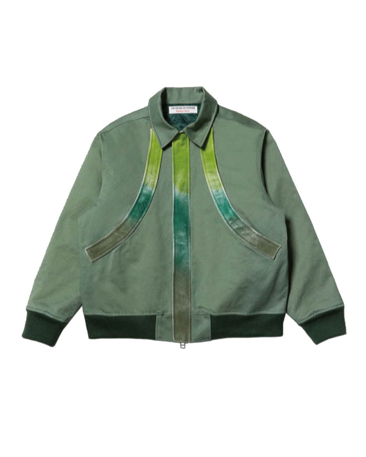 더뮤지엄비지터(THEMUSEUMVISITOR) CURVED FLAP POCKET BOMBER JACKET (BLUE)