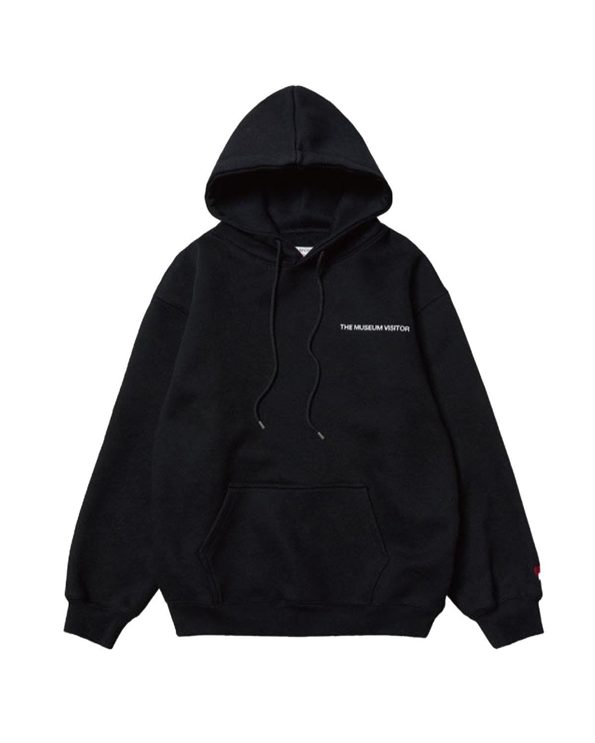 더뮤지엄비지터(THEMUSEUMVISITOR) ESSENTIAL LOGO HOODY (BLACK)
