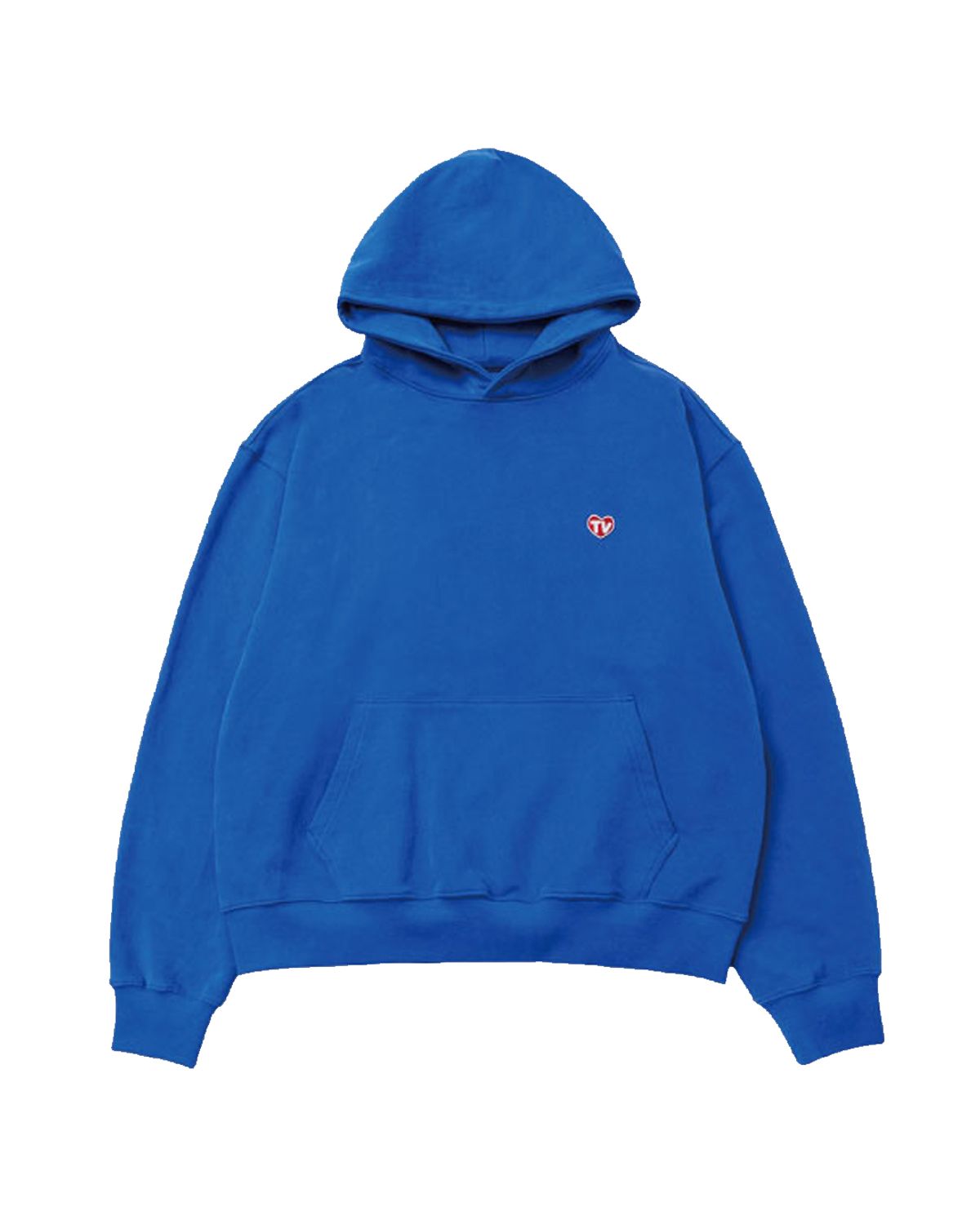 더뮤지엄비지터(THEMUSEUMVISITOR) TV HEART LOGO HOODY (BLUE)