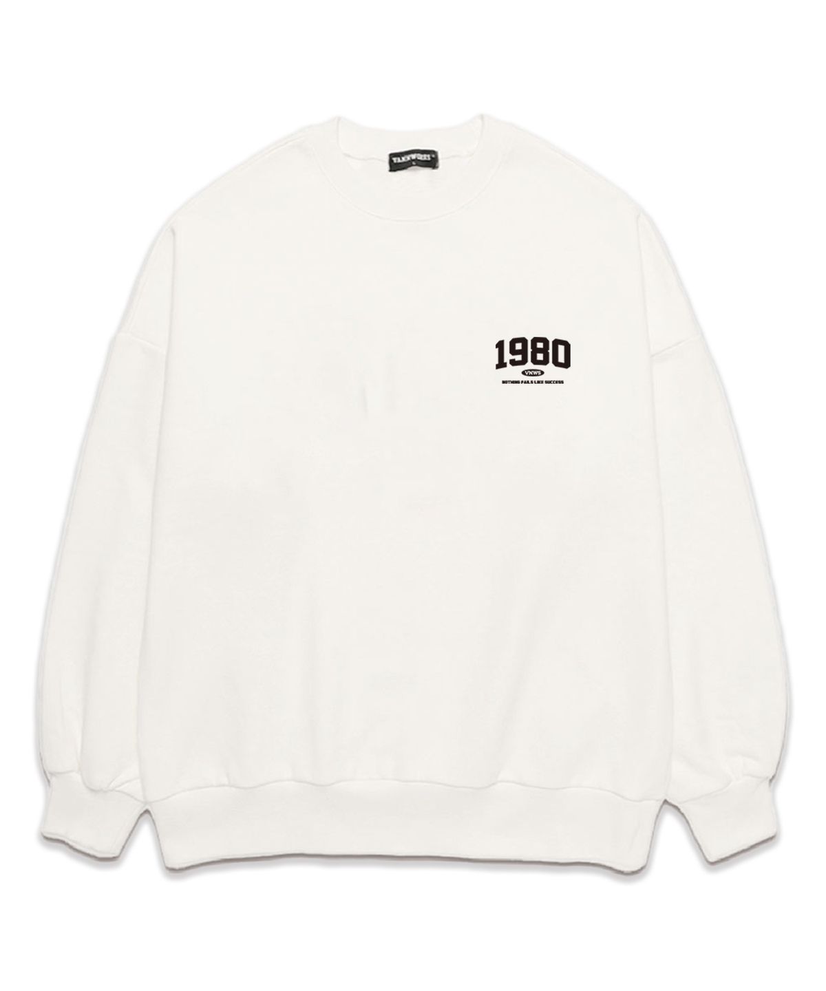 밴웍스(VANNWORKS) MINI 1980 오버핏 맨투맨 (VLS0055) 화이트/블랙