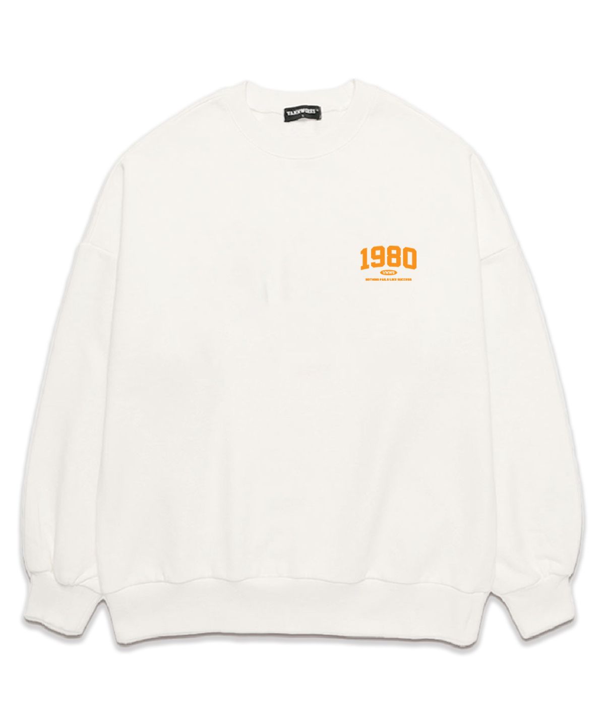 밴웍스(VANNWORKS) MINI 1980 오버핏 맨투맨 (VLS0055) 화이트/오렌지