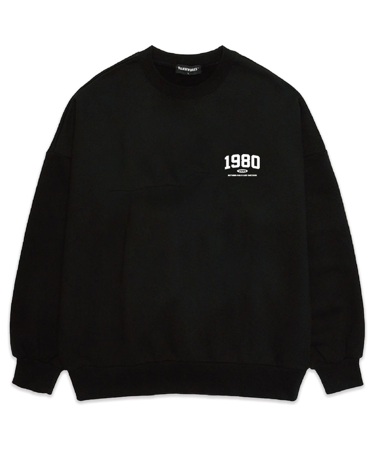밴웍스(VANNWORKS) MINI 1980 오버핏 맨투맨 (VLS0055) 블랙/화이트