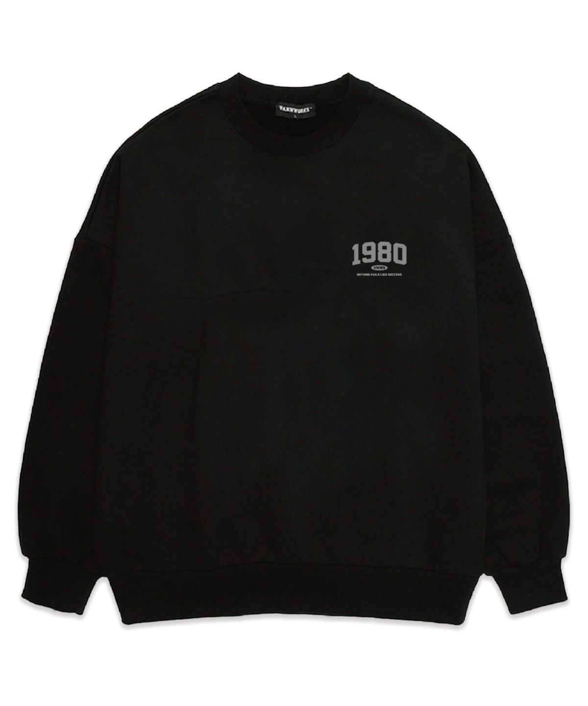 밴웍스(VANNWORKS) MINI 1980 오버핏 맨투맨 (VLS0055) 블랙/그레이