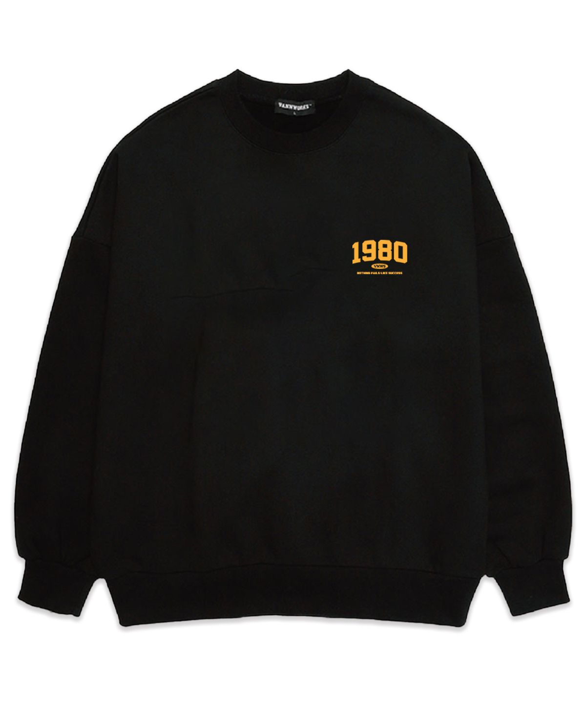밴웍스(VANNWORKS) MINI 1980 오버핏 맨투맨 (VLS0055) 블랙/옐로우