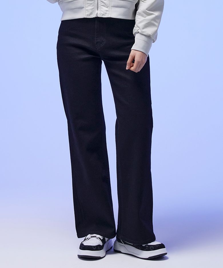 여성) LW2 베이직 블랙 데님 팬츠