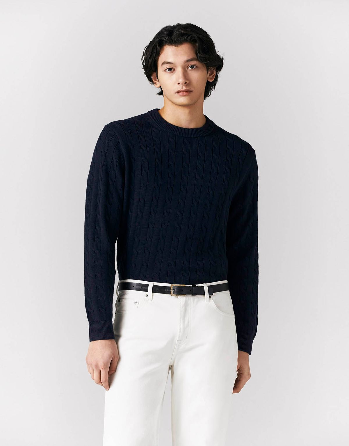 지오다노(GIORDANO) 케이블 크루넥 스웨터(7GG) 054502 [10color]