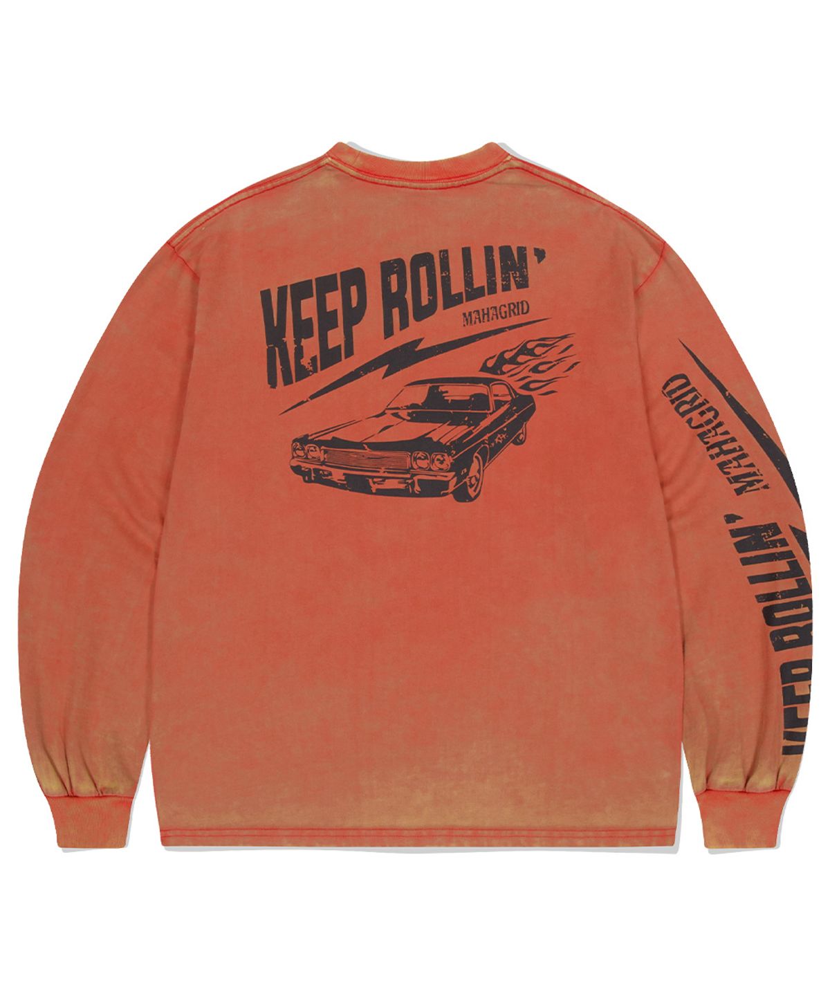 마하그리드(MAHAGRID) WASHED OLD CAR LS TEE RED(MG2ESMT561A)