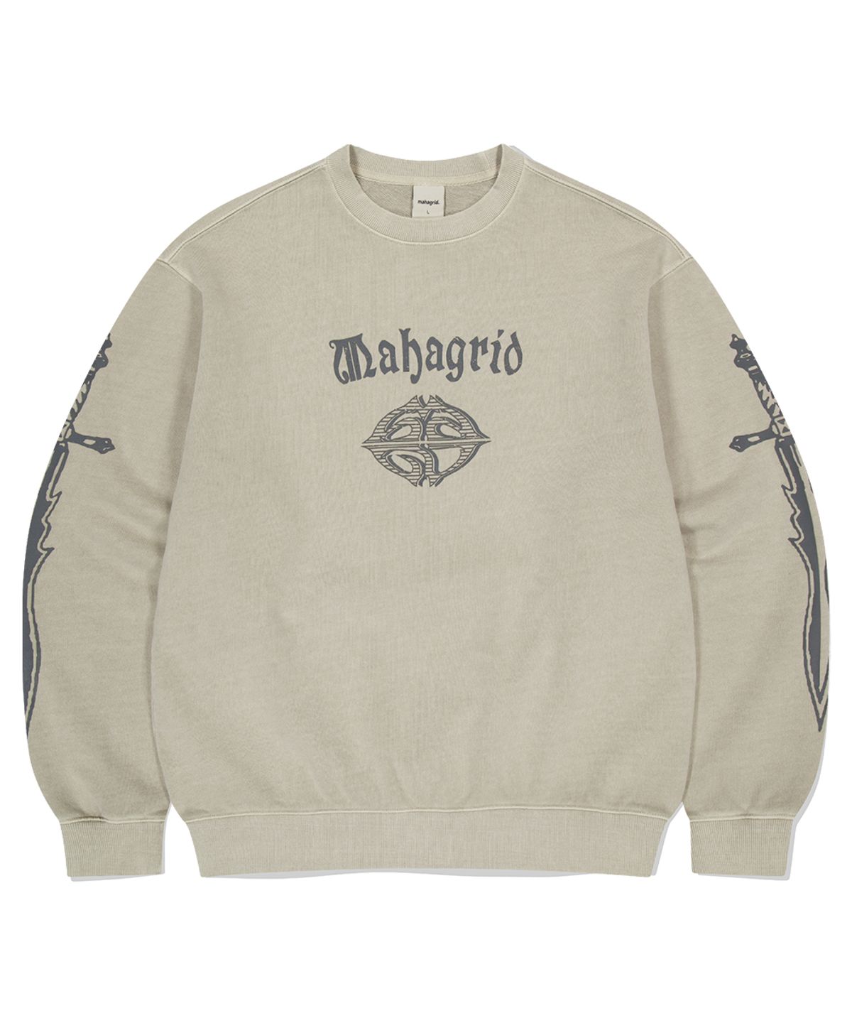 마하그리드(MAHAGRID) DAGGER PIGMENT SWEATSHIRT KHAKI(MG2ESMM457A)