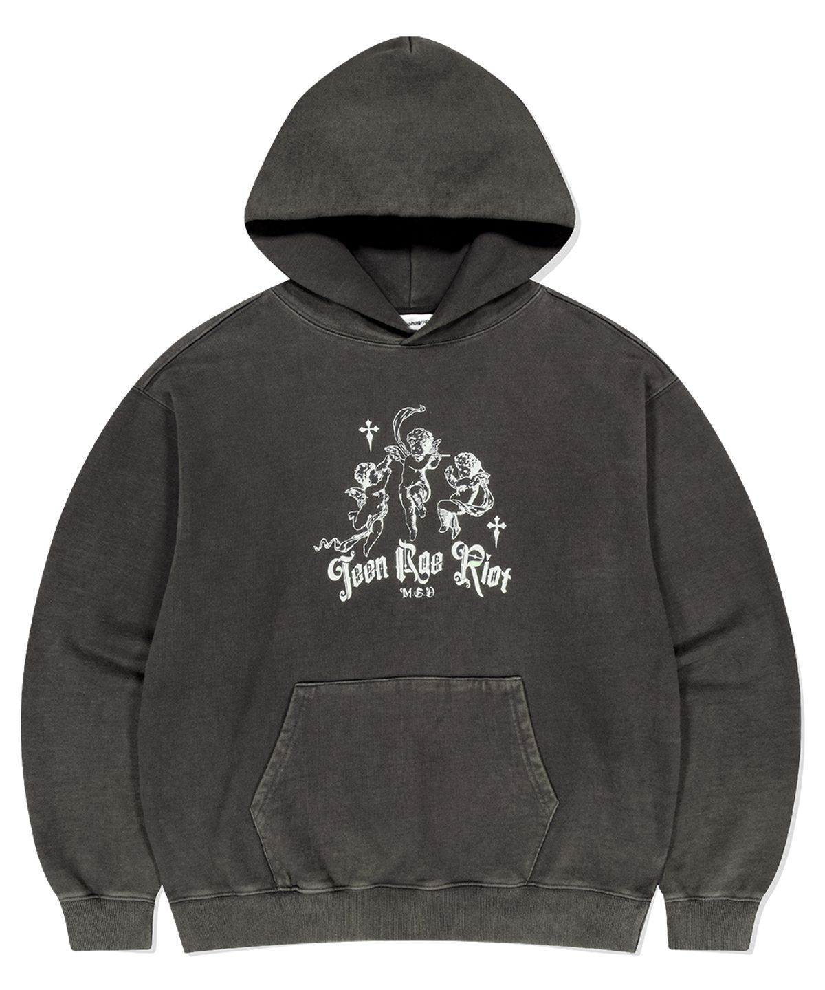 마하그리드(MAHAGRID) WASHED ANGEL HOODIE BLACK(MG2ESMM405A)
