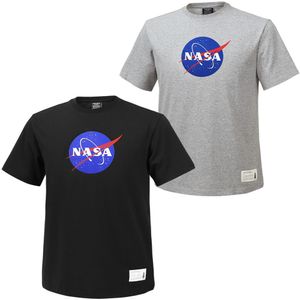 남녀공용 면혼방 라운드 반팔티 2종 세트 [블랙+라이트멜란지]